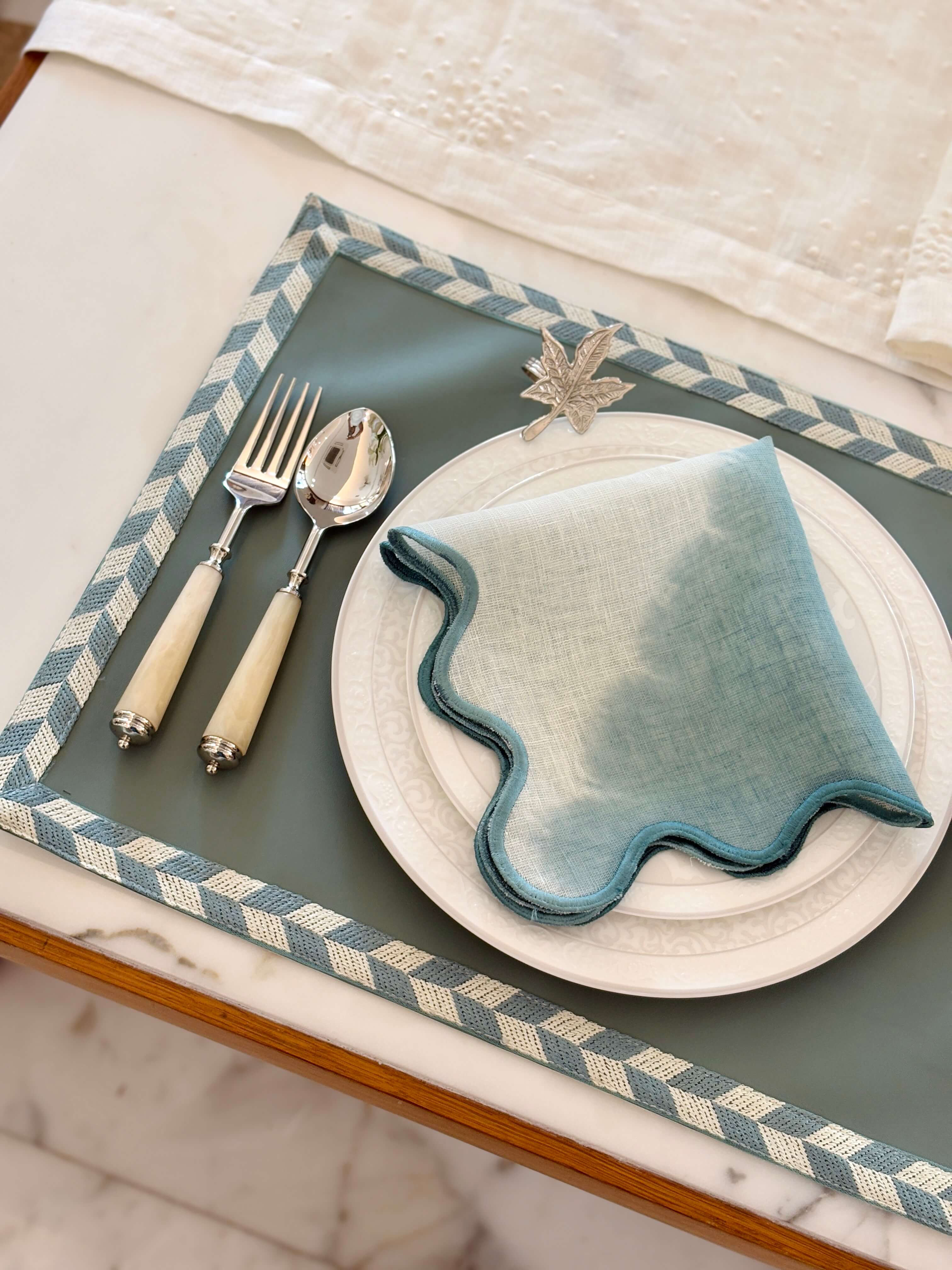 Faux Leather  Lace Mat