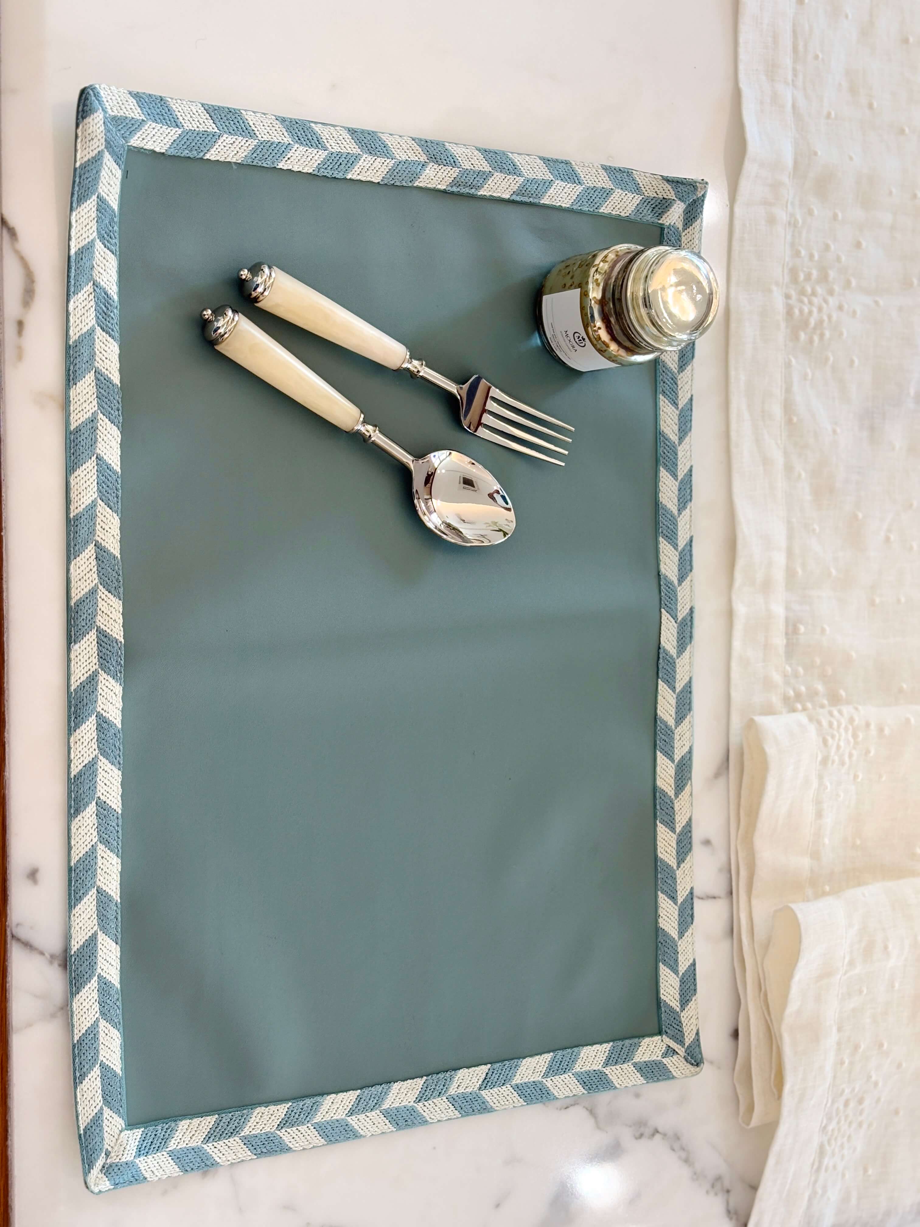 Faux Leather  Lace Mat