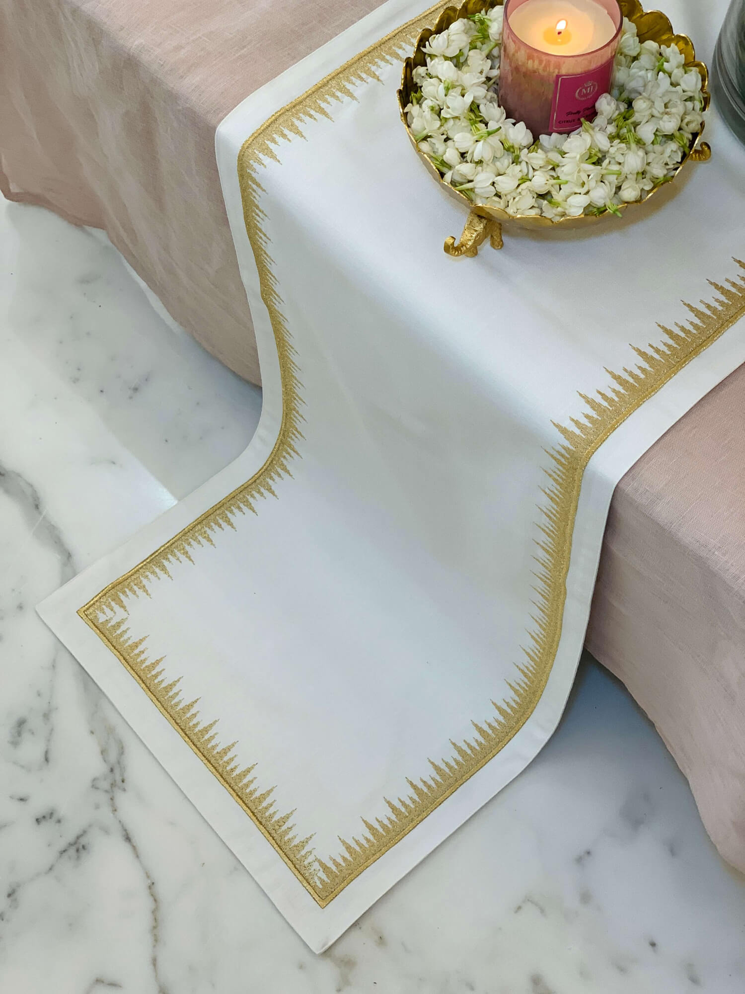 Zig Zag Embroidery Runner