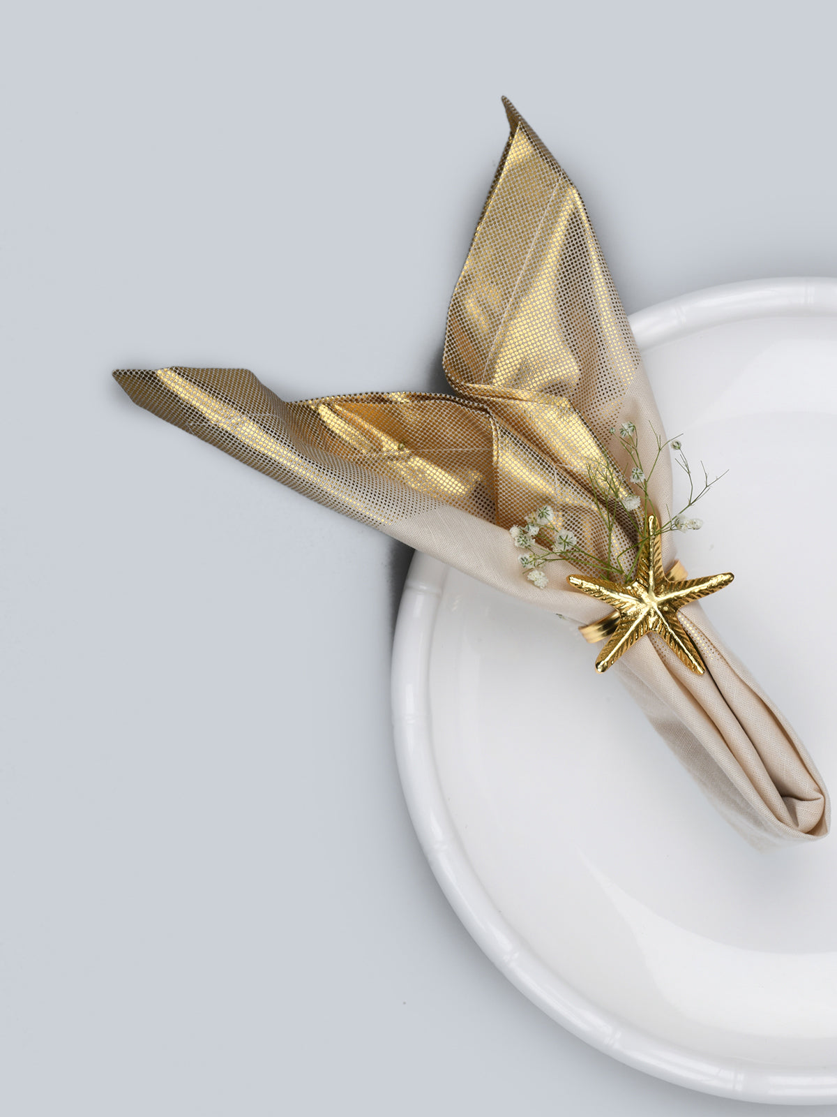 Gold Border Print Collection - Beige