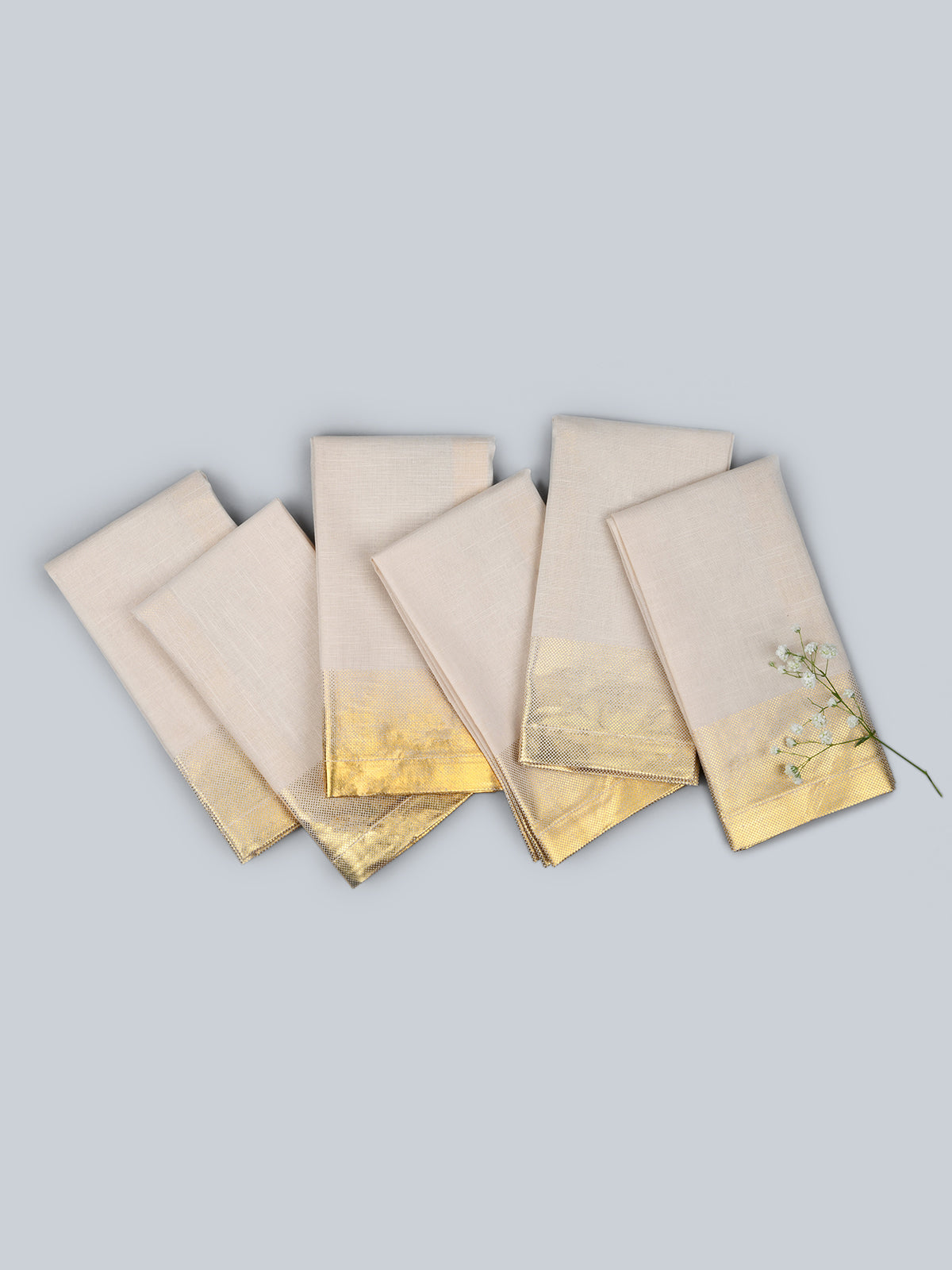 Gold Border Print Collection - Beige