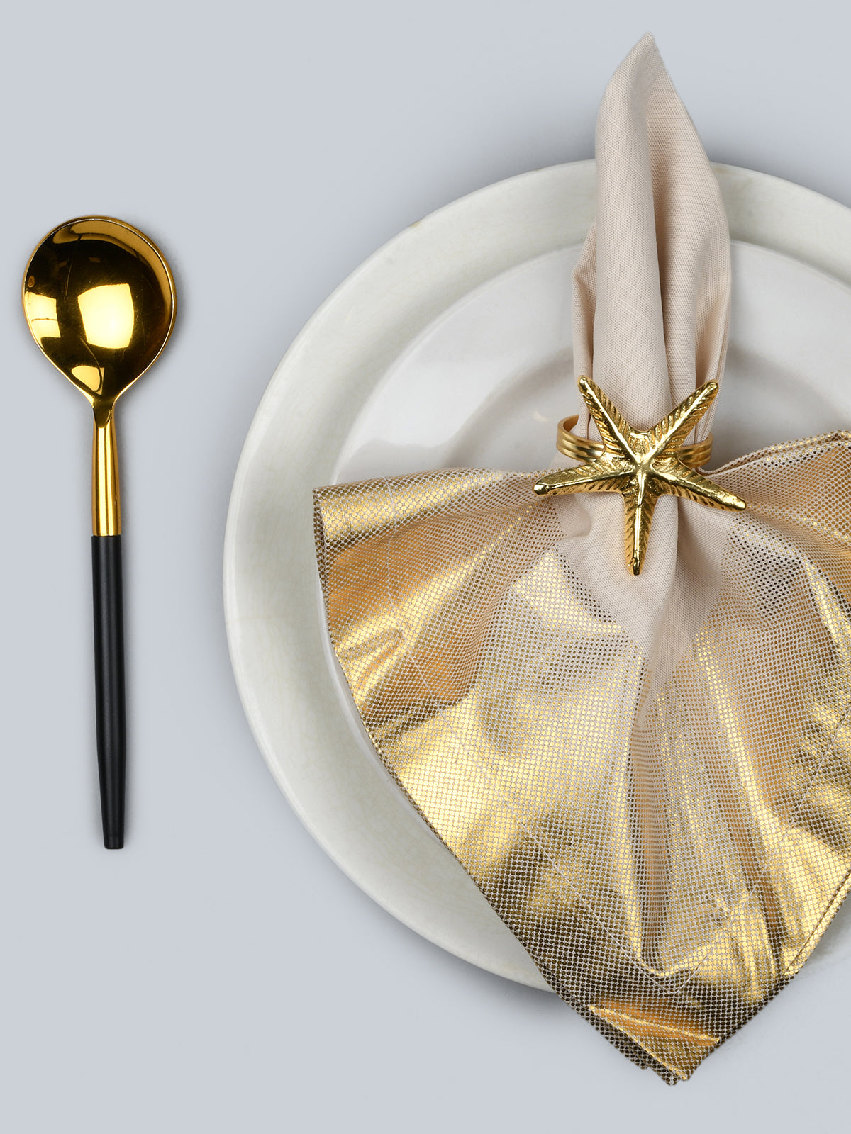 Gold Border Print Collection - Beige