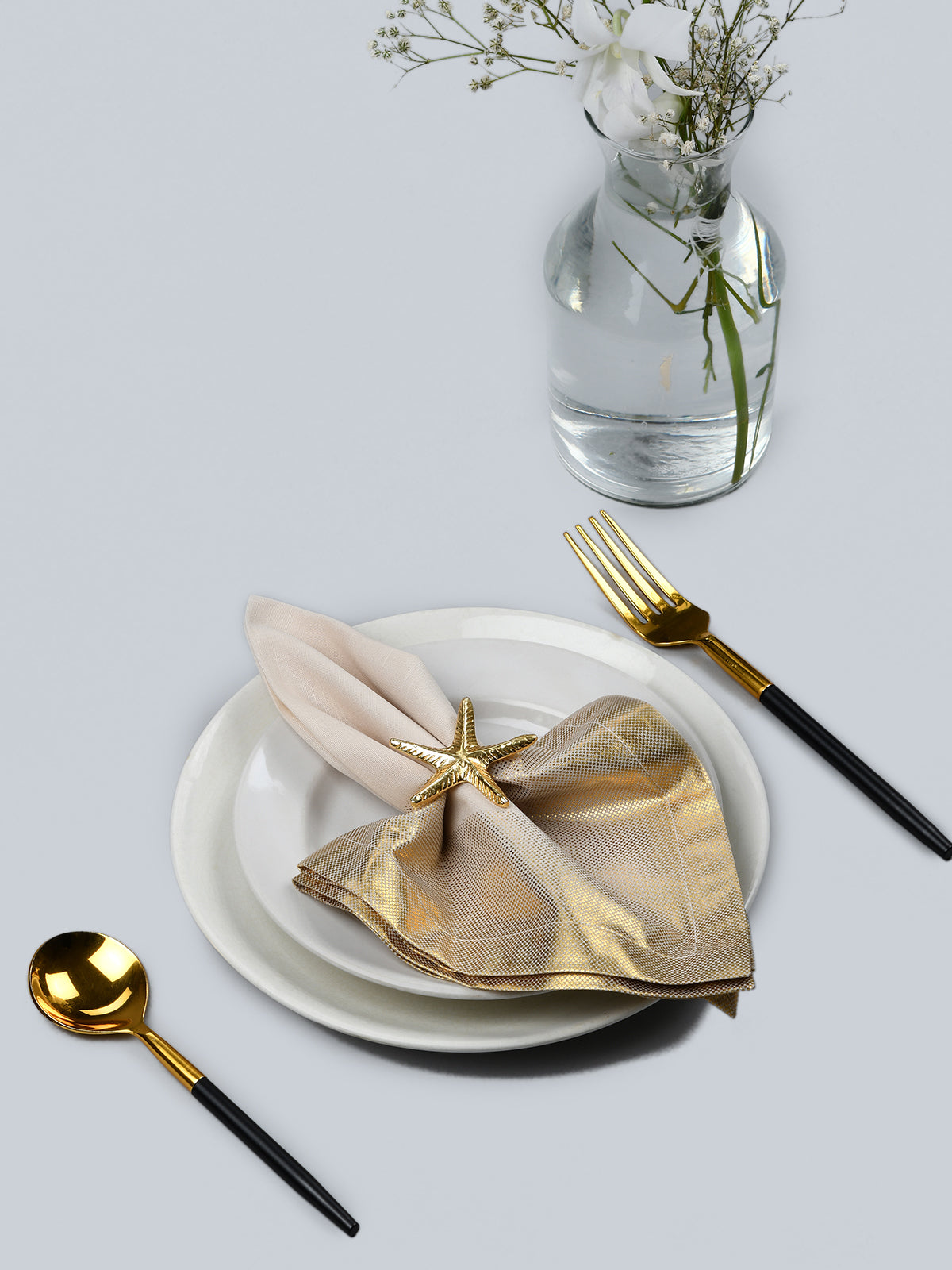 Gold Border Print Collection - Beige